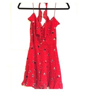 Urban Outfitters Kimchi Blue red floral romper 4